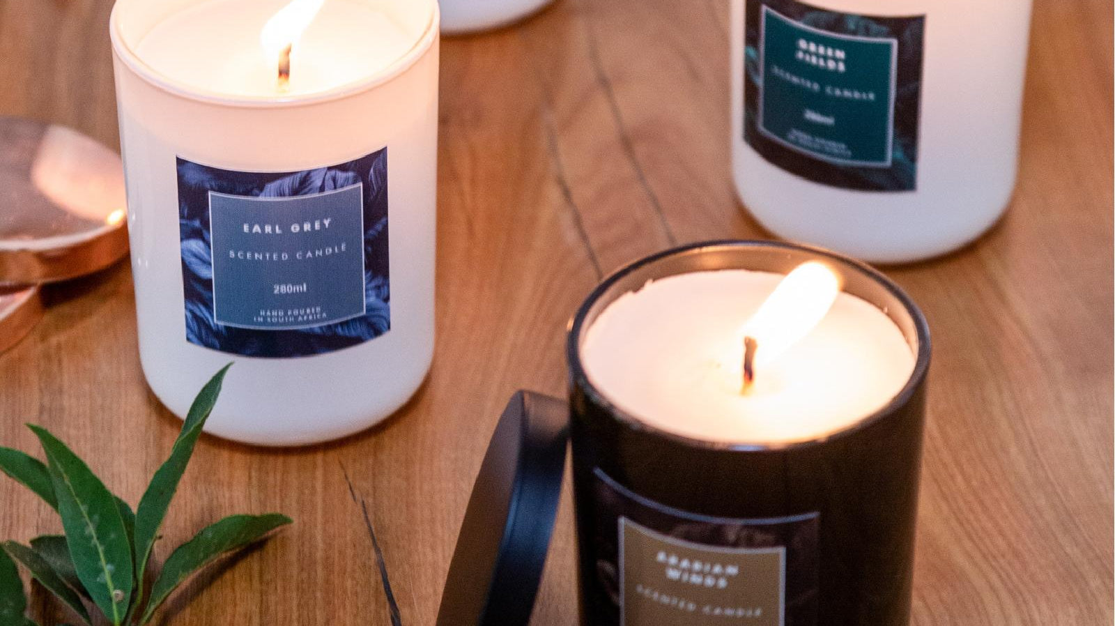 Luxury range of scented candles