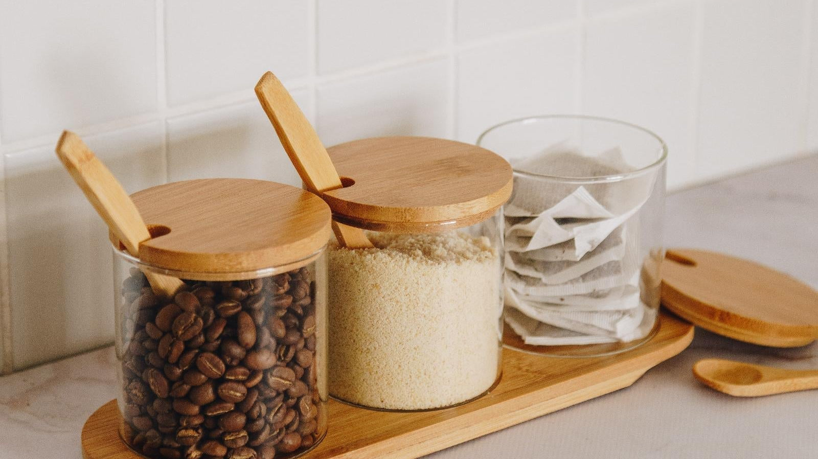 Kitchen storage styled in modern kitchen