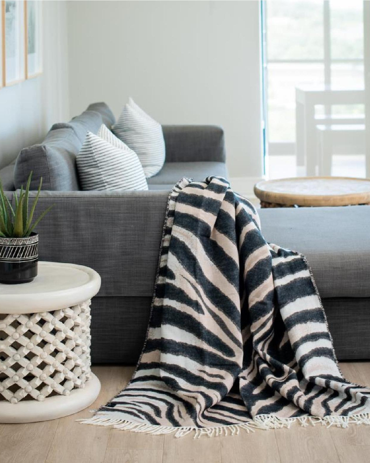 Luxury cushions and throws