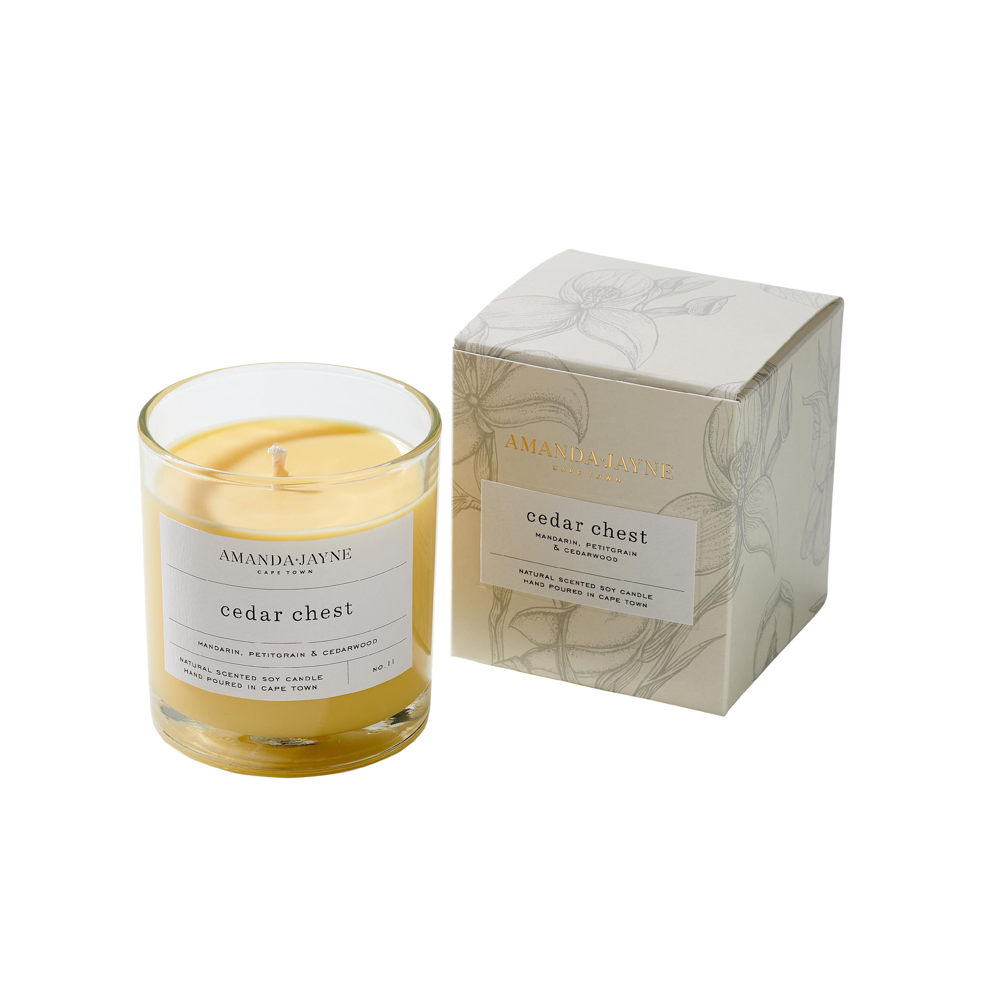 Cedar chest scented candle by Amanda-Jayne