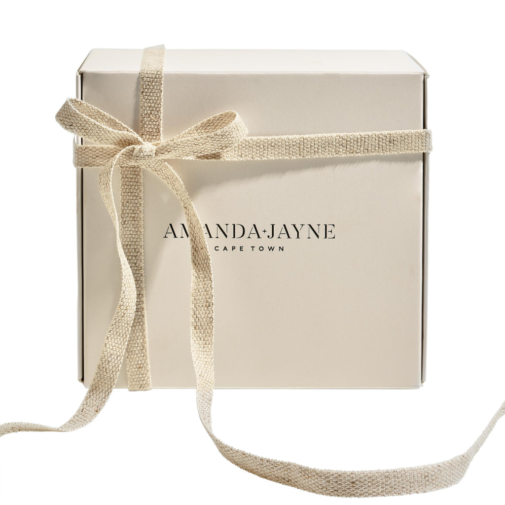 Gift box pacakging for the scented candle and home fragrance set by Amanda-Jayne
