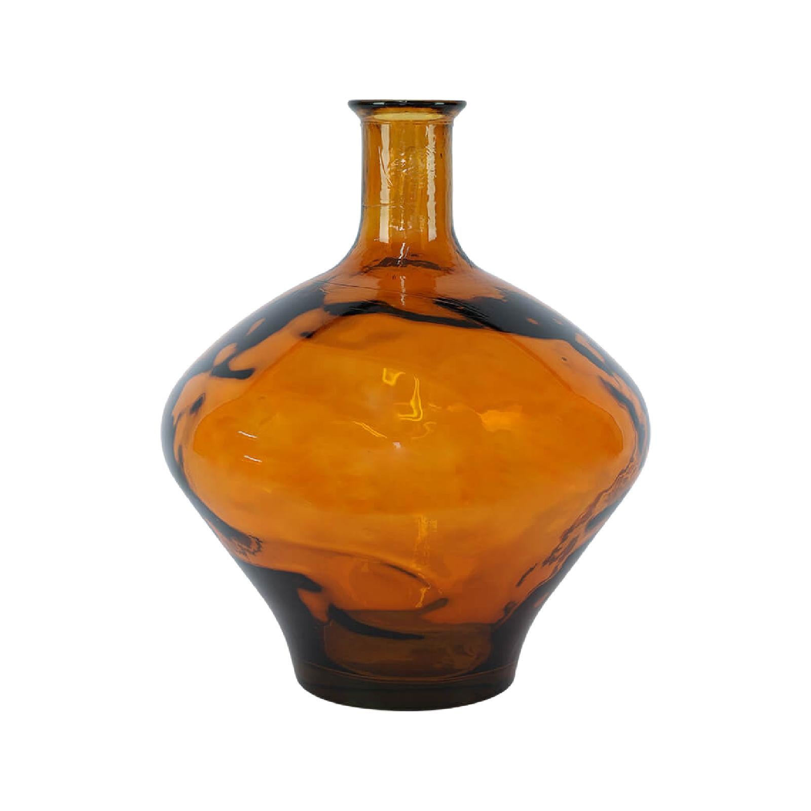 Amber bottle vase