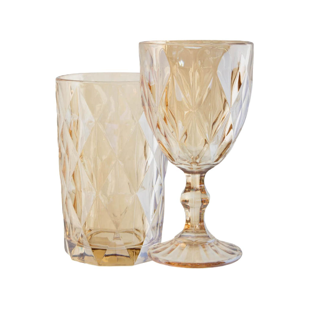 Amber glass drinkware range
