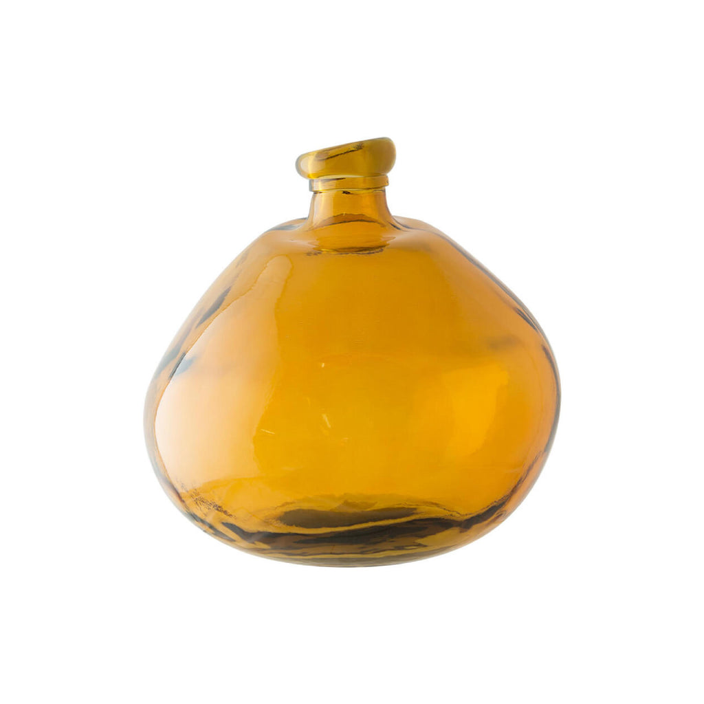 Amber organic glass vase