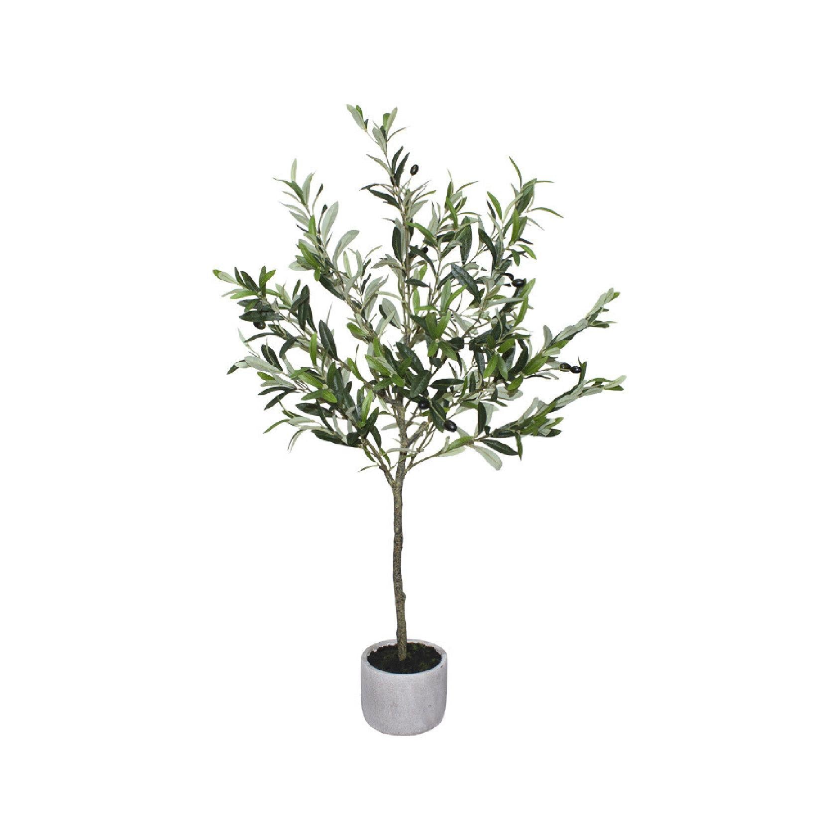 Artificial potted olive tree
