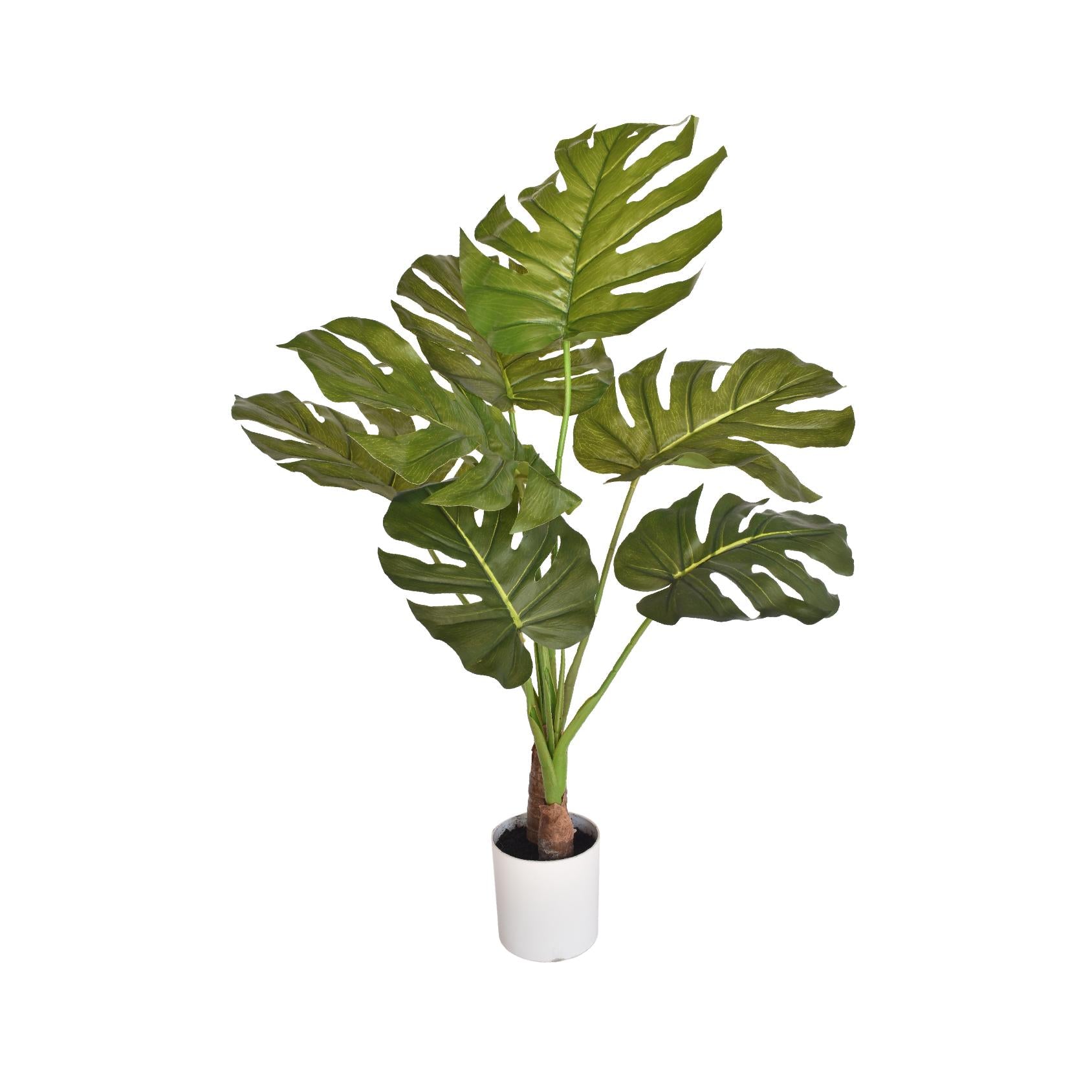 Artificial delicious monster in a white ceramic pot