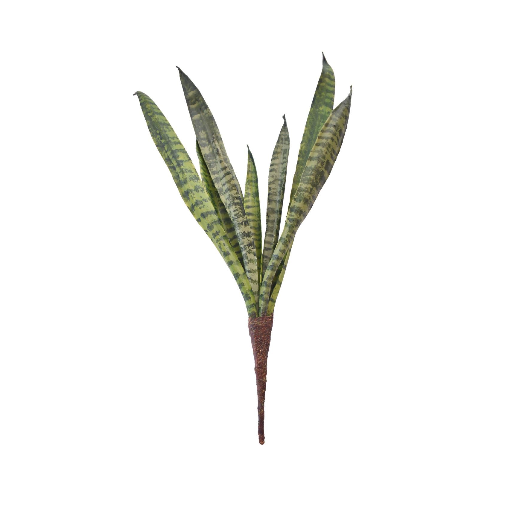Artificial mother-in-law’s tongue stem with tall leaves and green striping