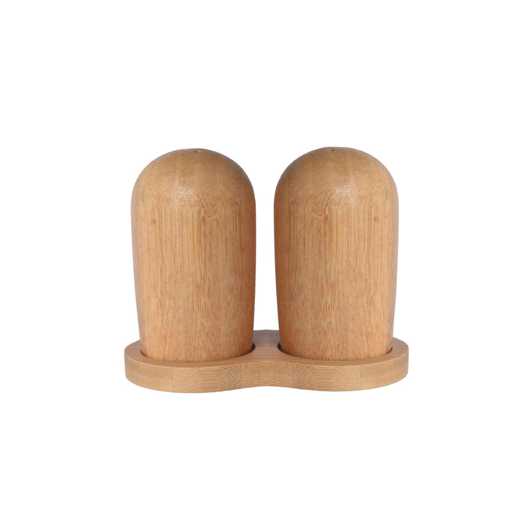 Bamboo salt and pepper shaker set
