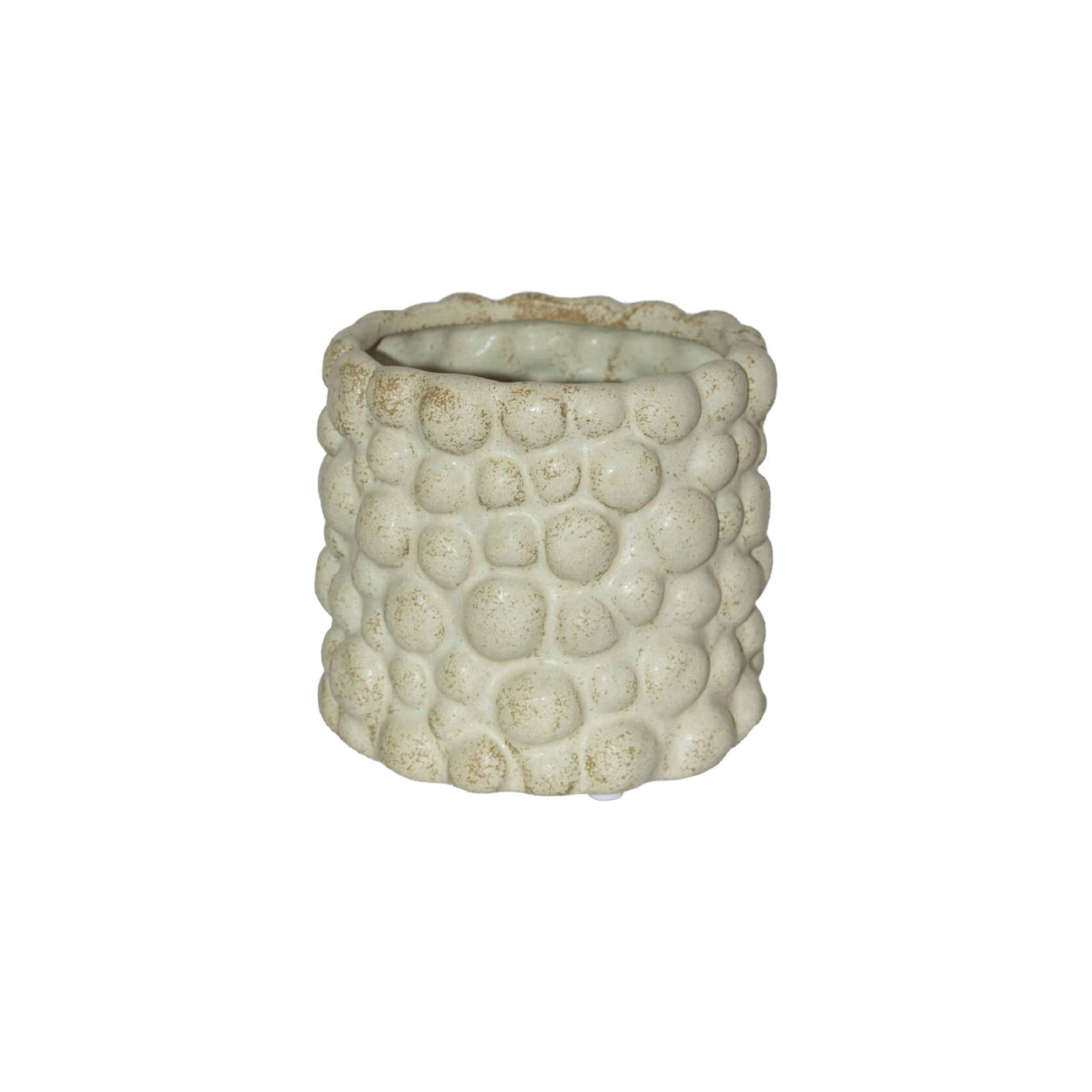 Beige stone bubble vase