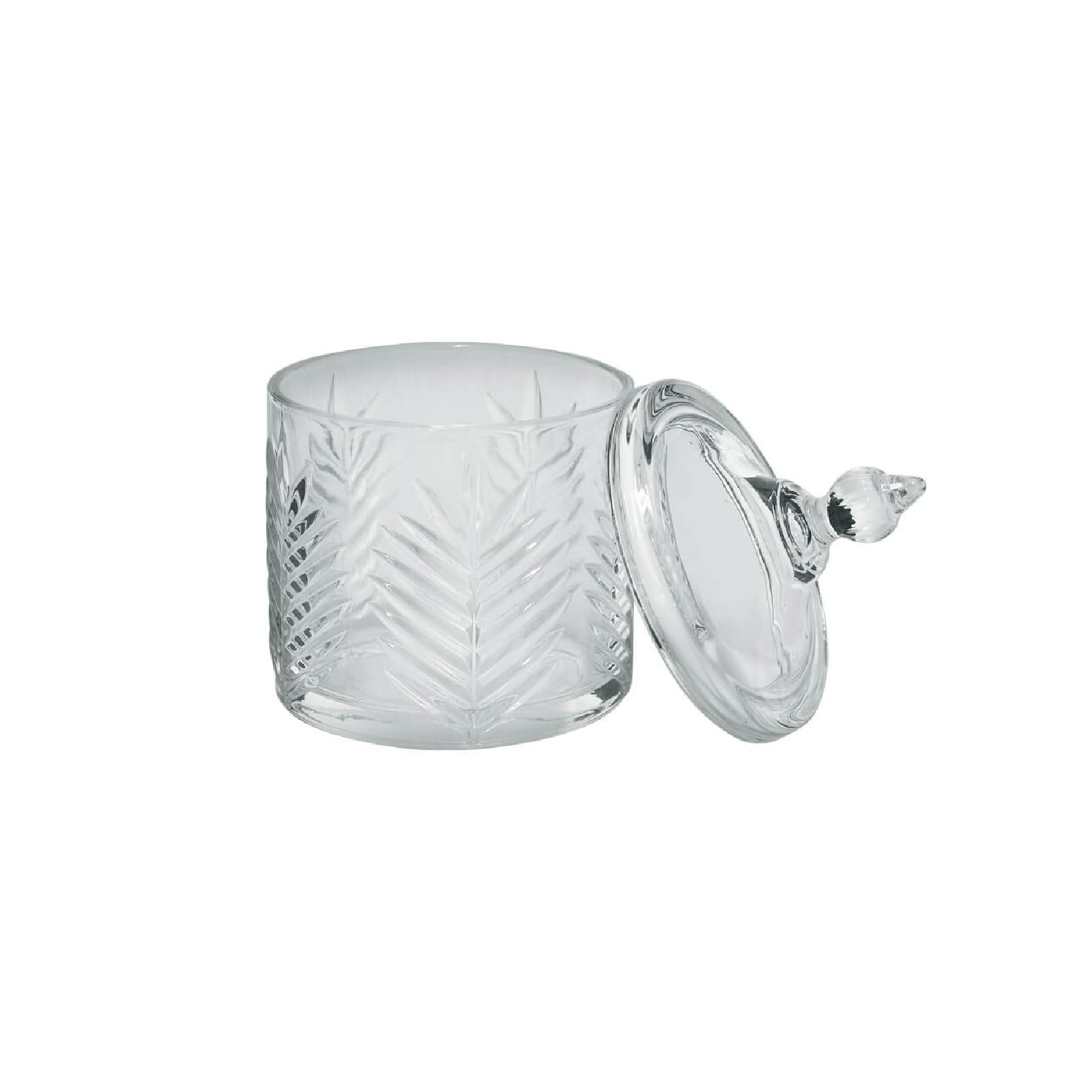 Botanical glass trinket box