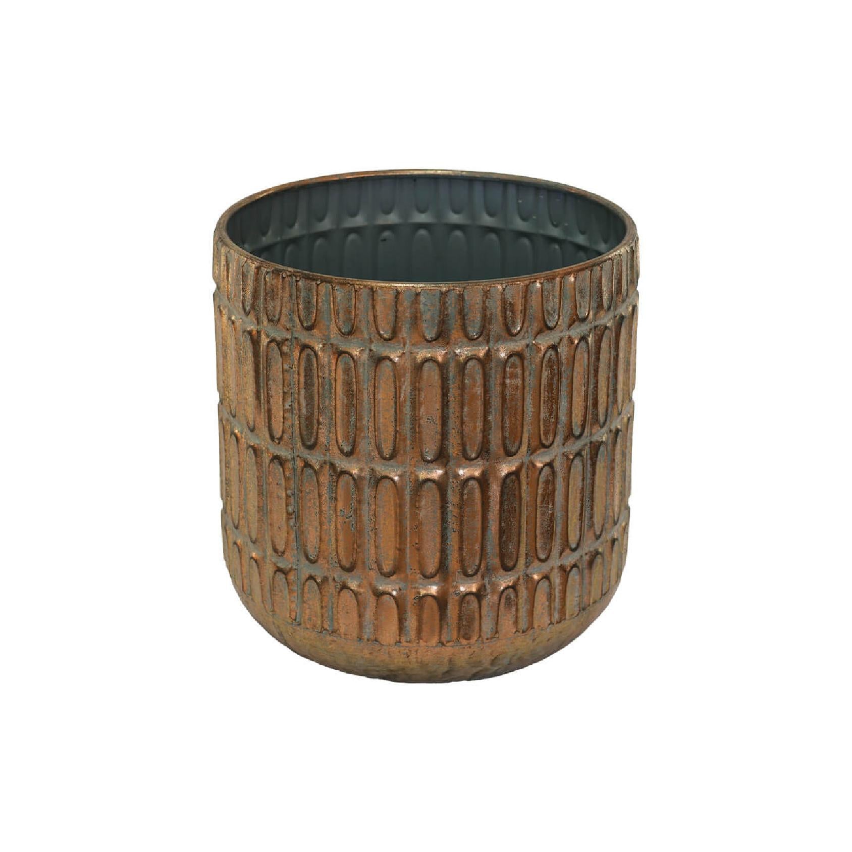 Bronze embossed planter