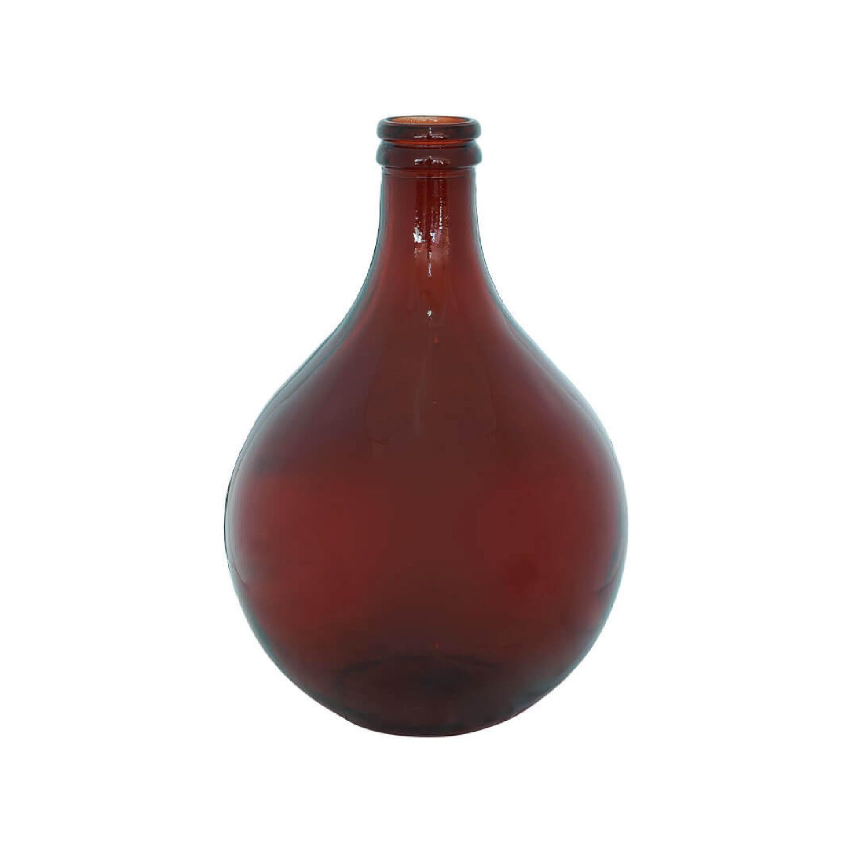 Brown decorative glass bottle vase