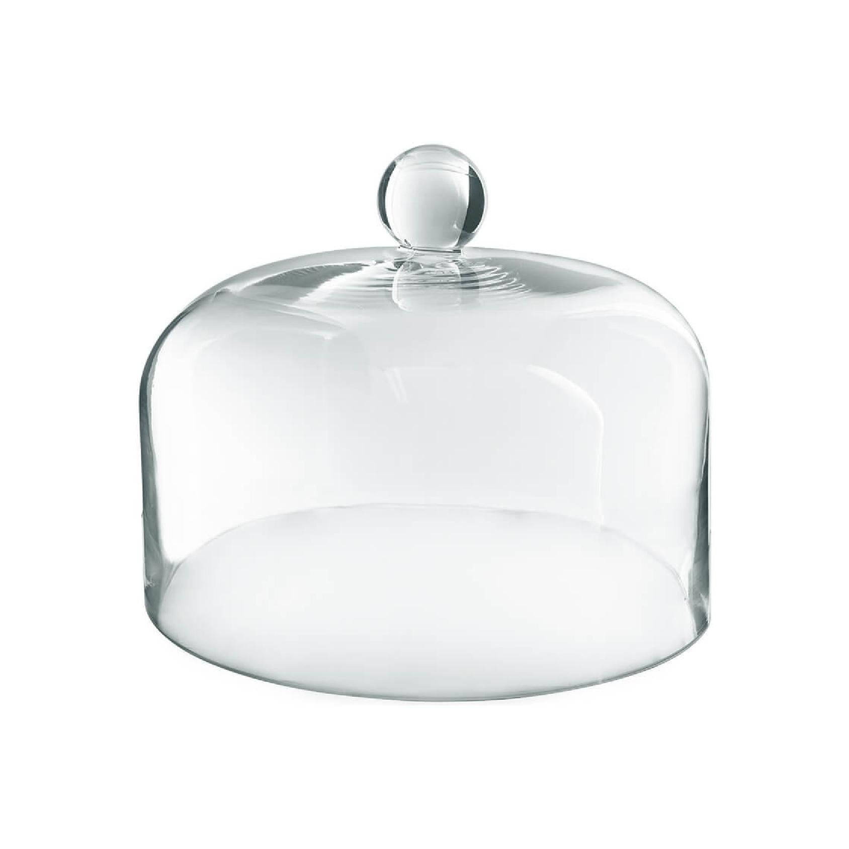 Clear glass cake dome