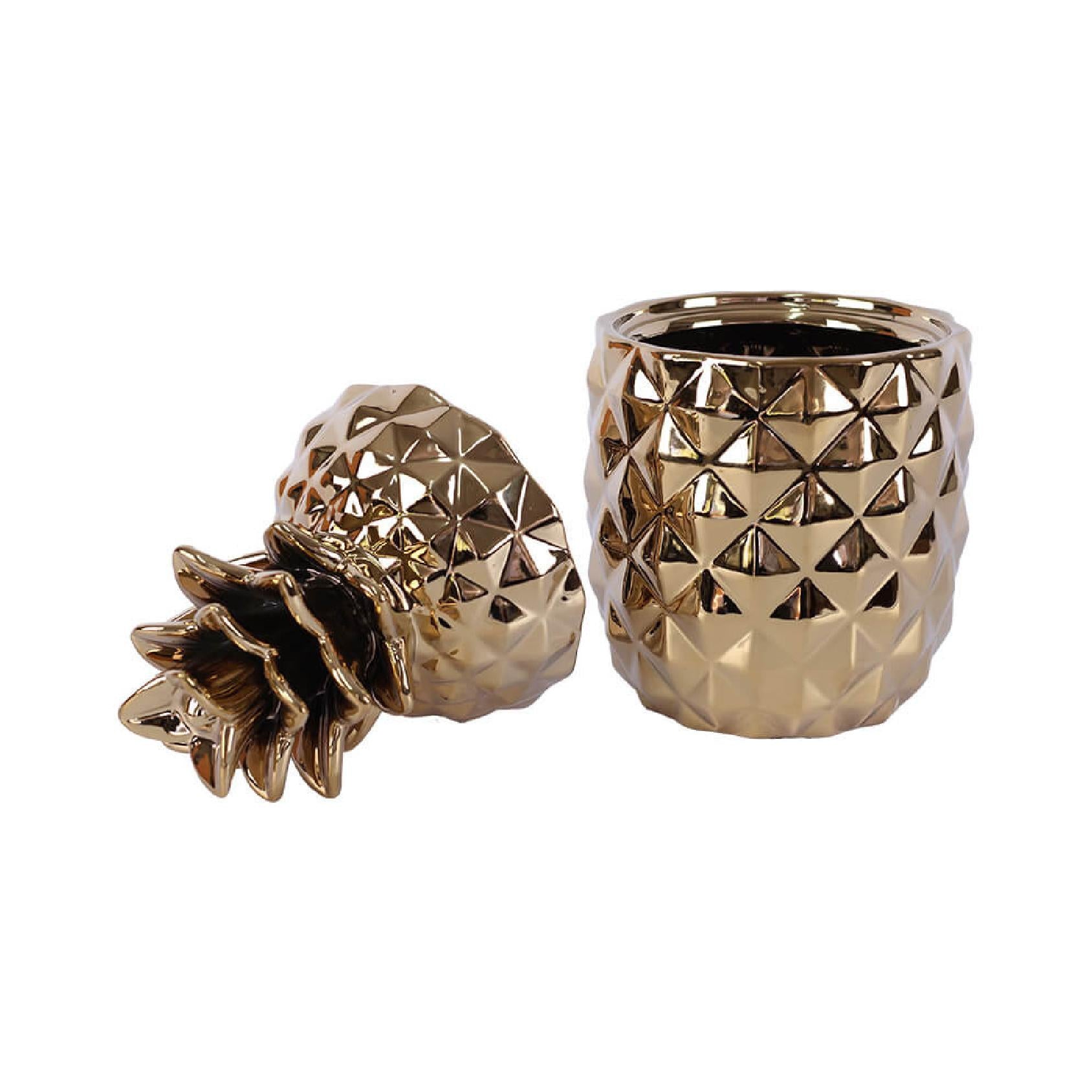 Gold ceramic pineapple trinket