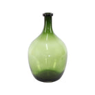 Green glass bottle vase