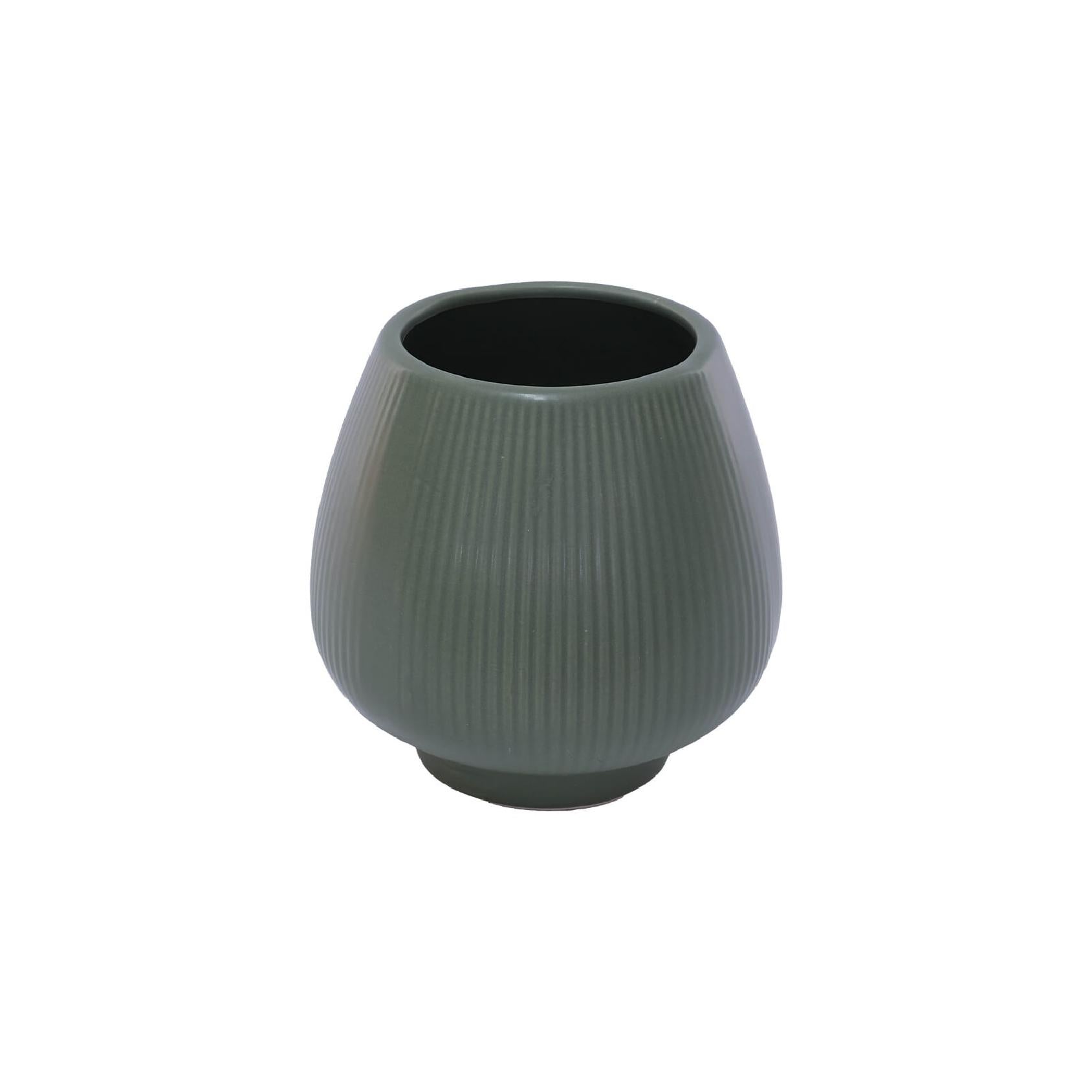 Green ceramic ribbed plnater