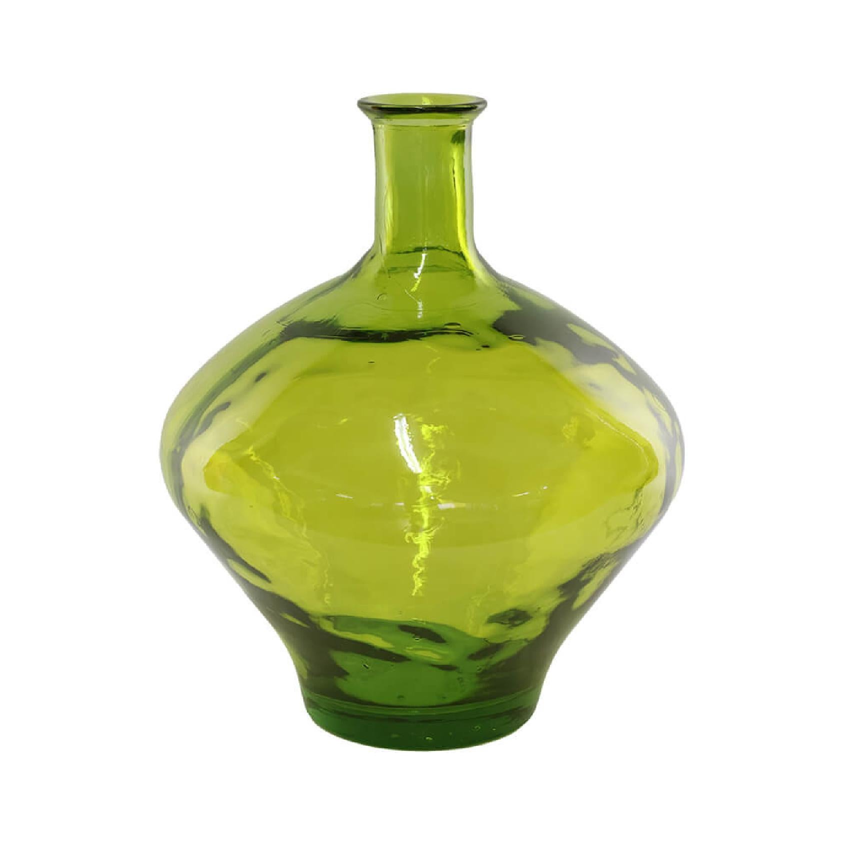 Lime green bottle vase