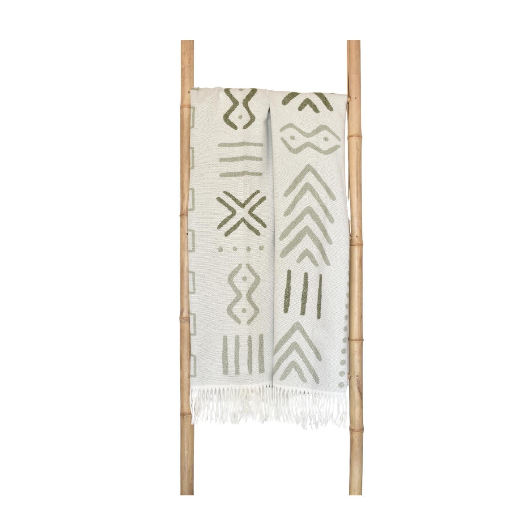 Mali olive and hunter throw