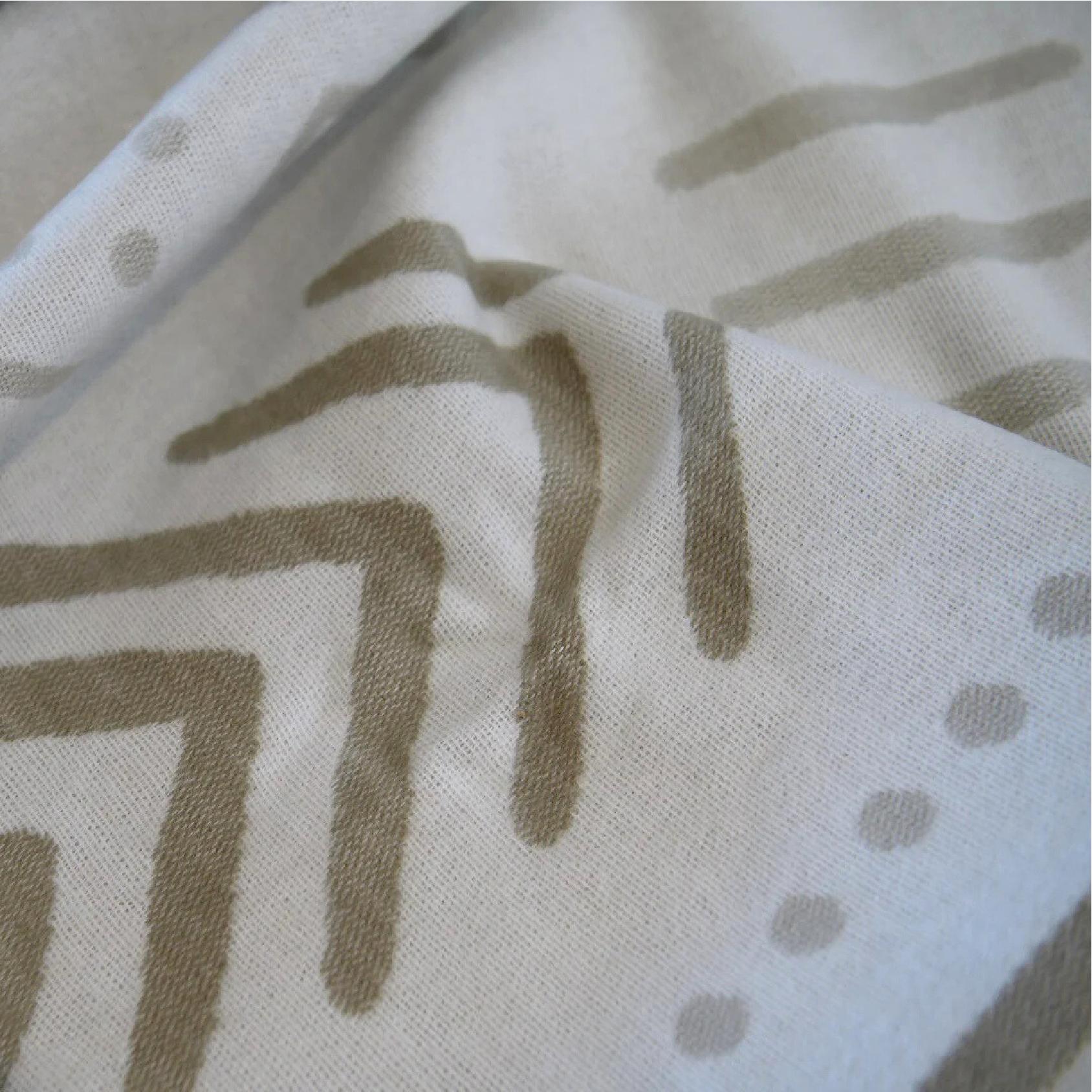 Mali oyster grey and cobblestone throw