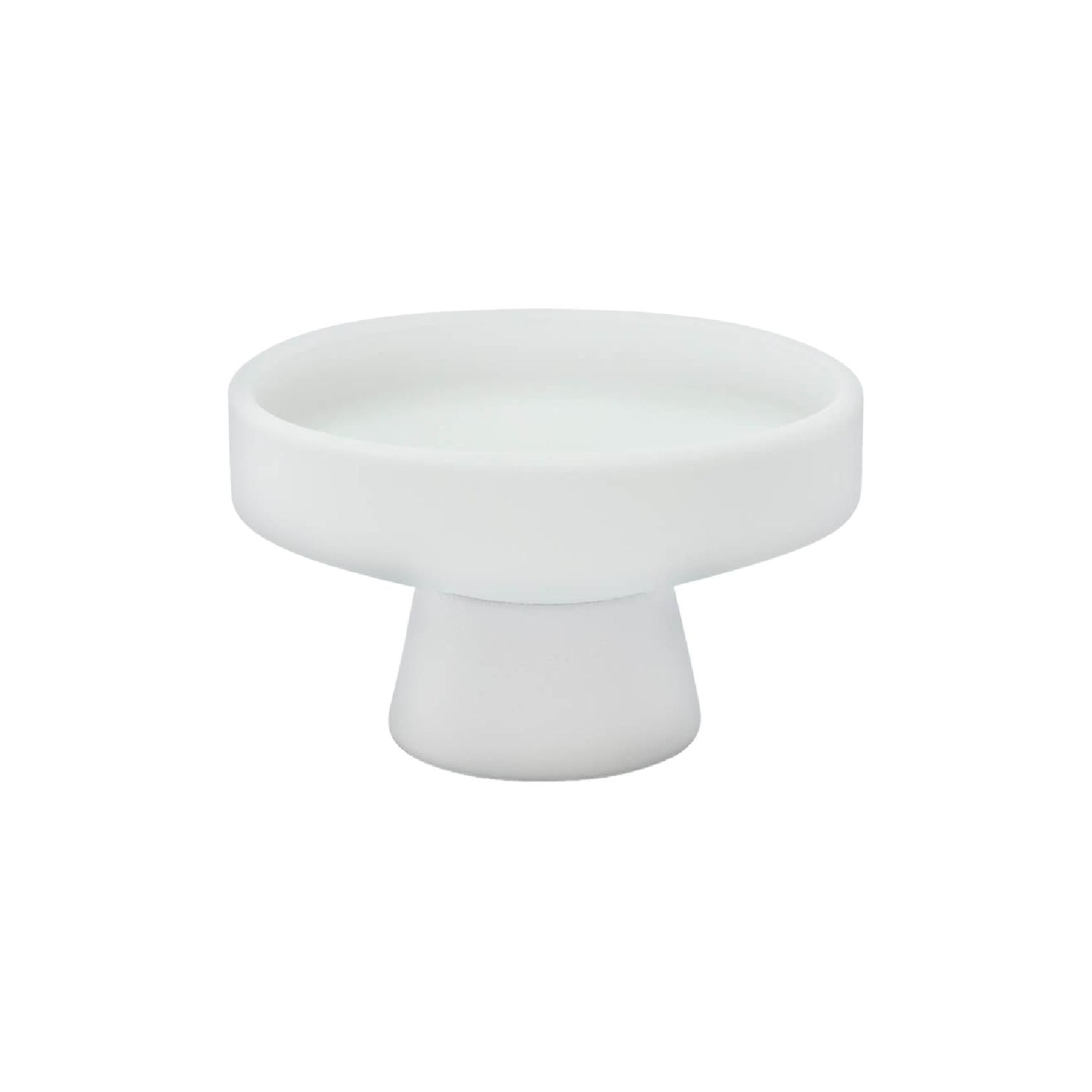 Matte white footed vase