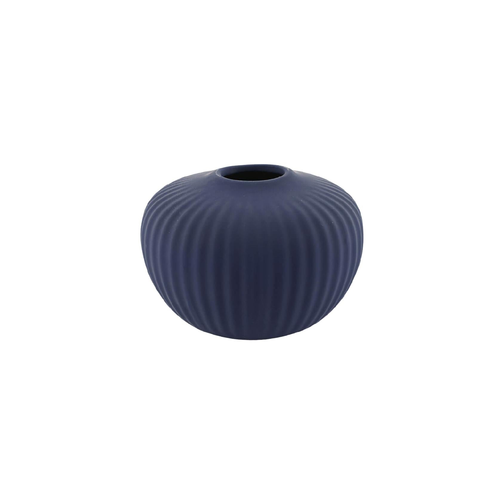 Mini navy ceramic vase