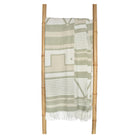 Ndebele olive and bone coloured throw