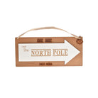 Wood north pole sign