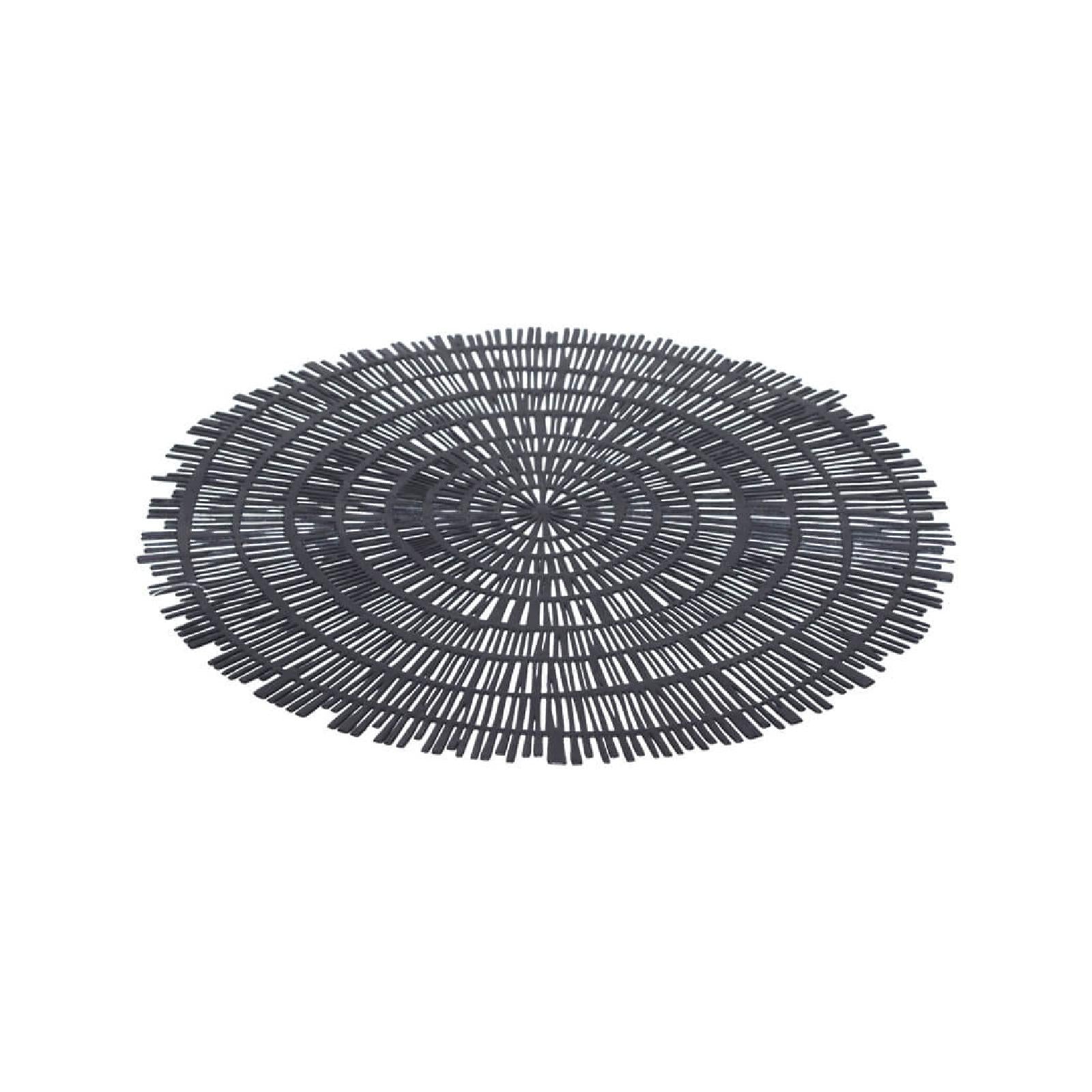 Black round placemat