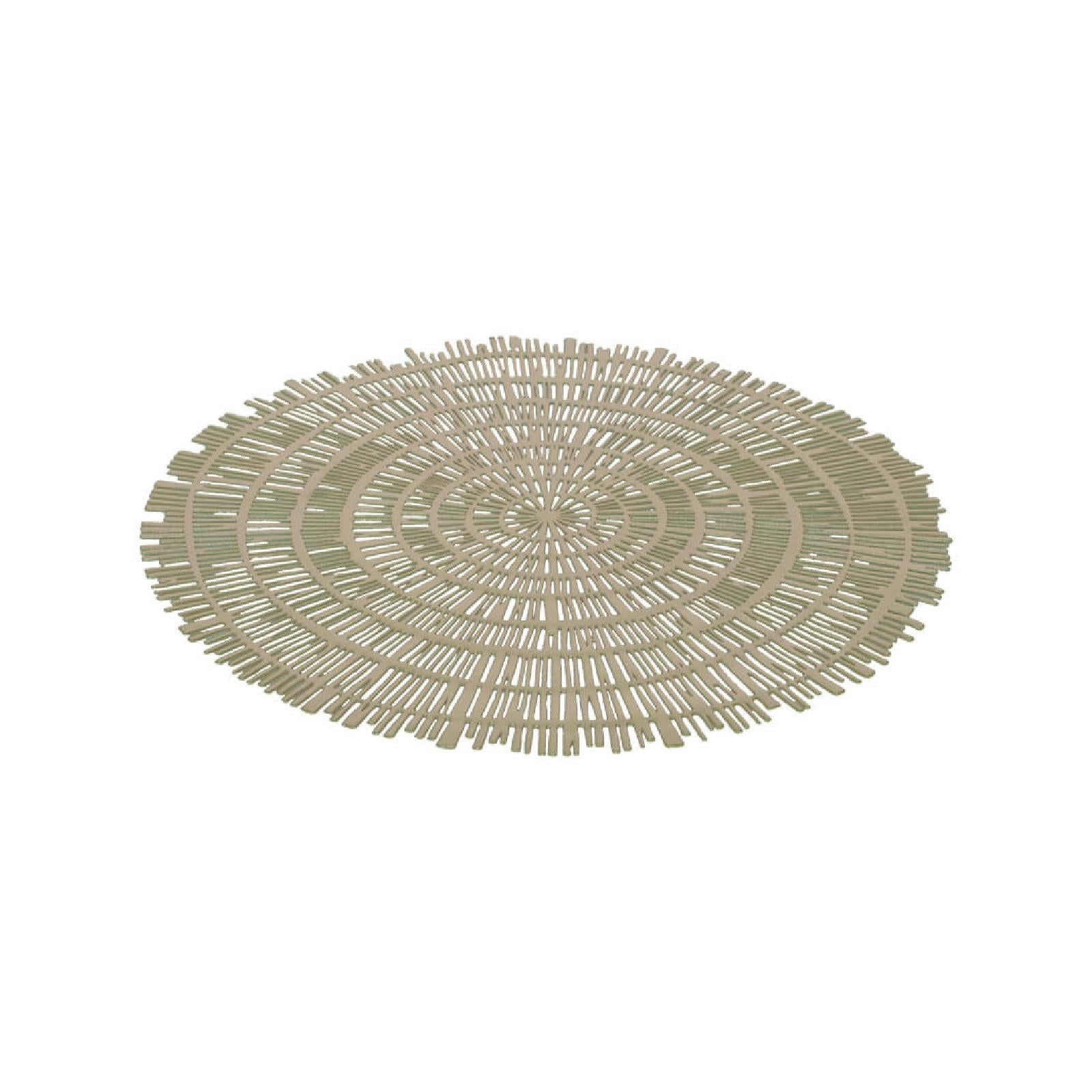 Round gold placemat