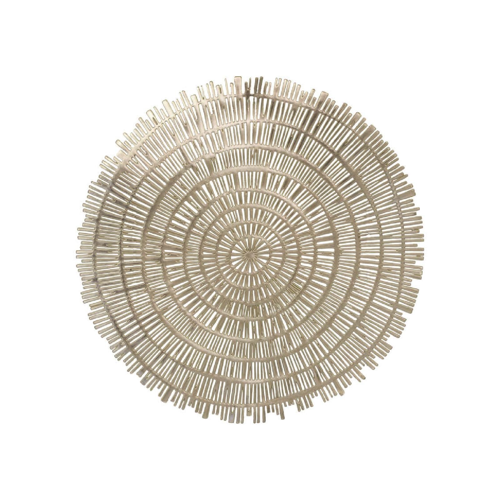 Round gold placemat