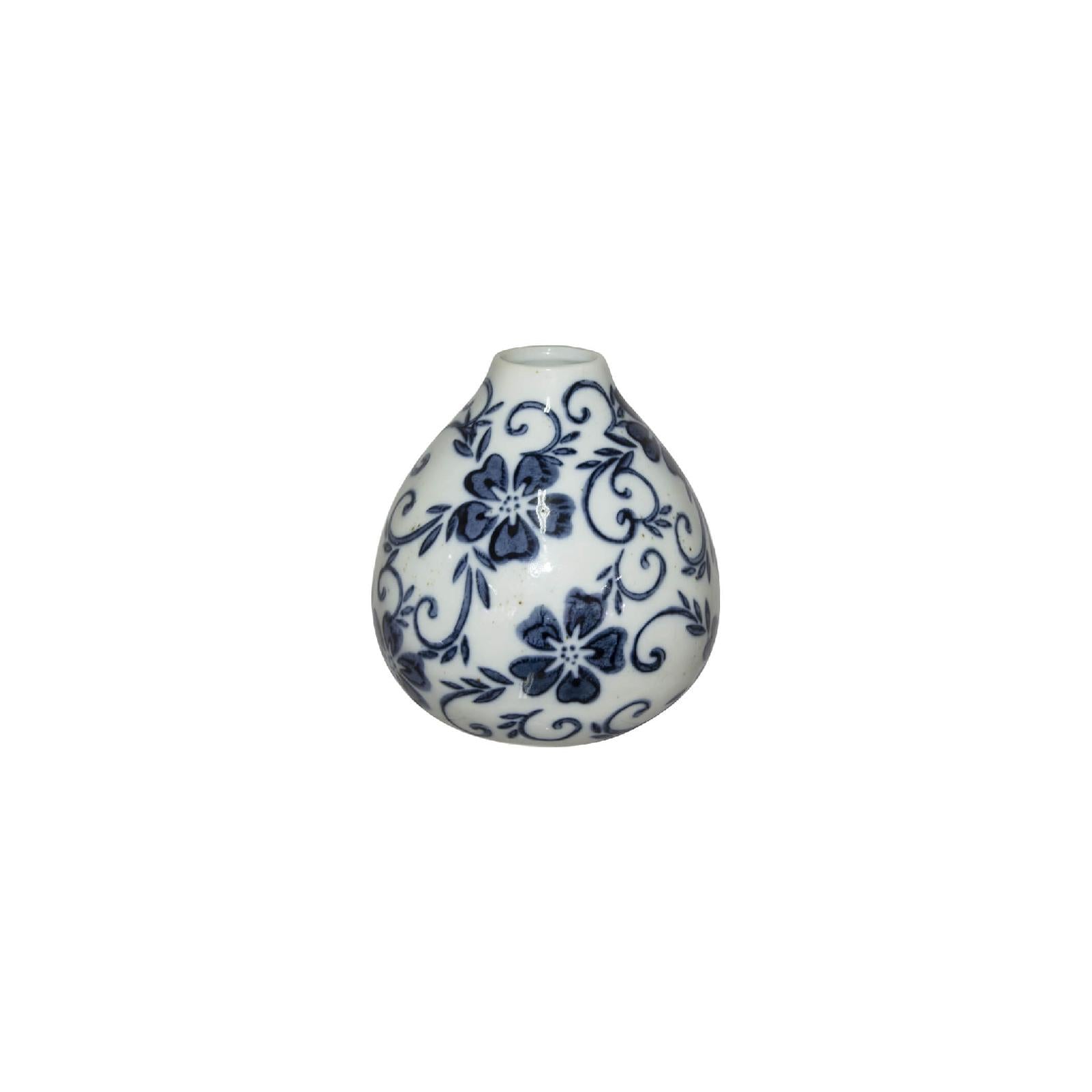 Patterned ceramic bud vase