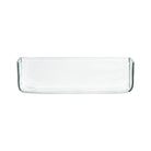 Rectangular shallow glass vase