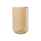 Ribbed glass amber hi ball