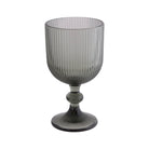 Ribbed grey wine glass