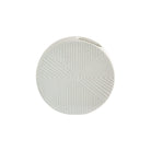 Round textured ceramic vase