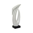 Sculptural ceramic swan on plinth