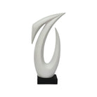 Sculptural ceramic swan on plinth