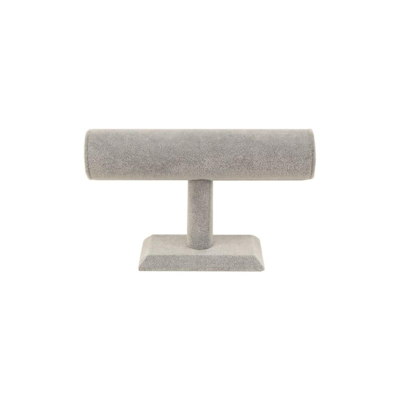 Grey velvet bracelet display bar