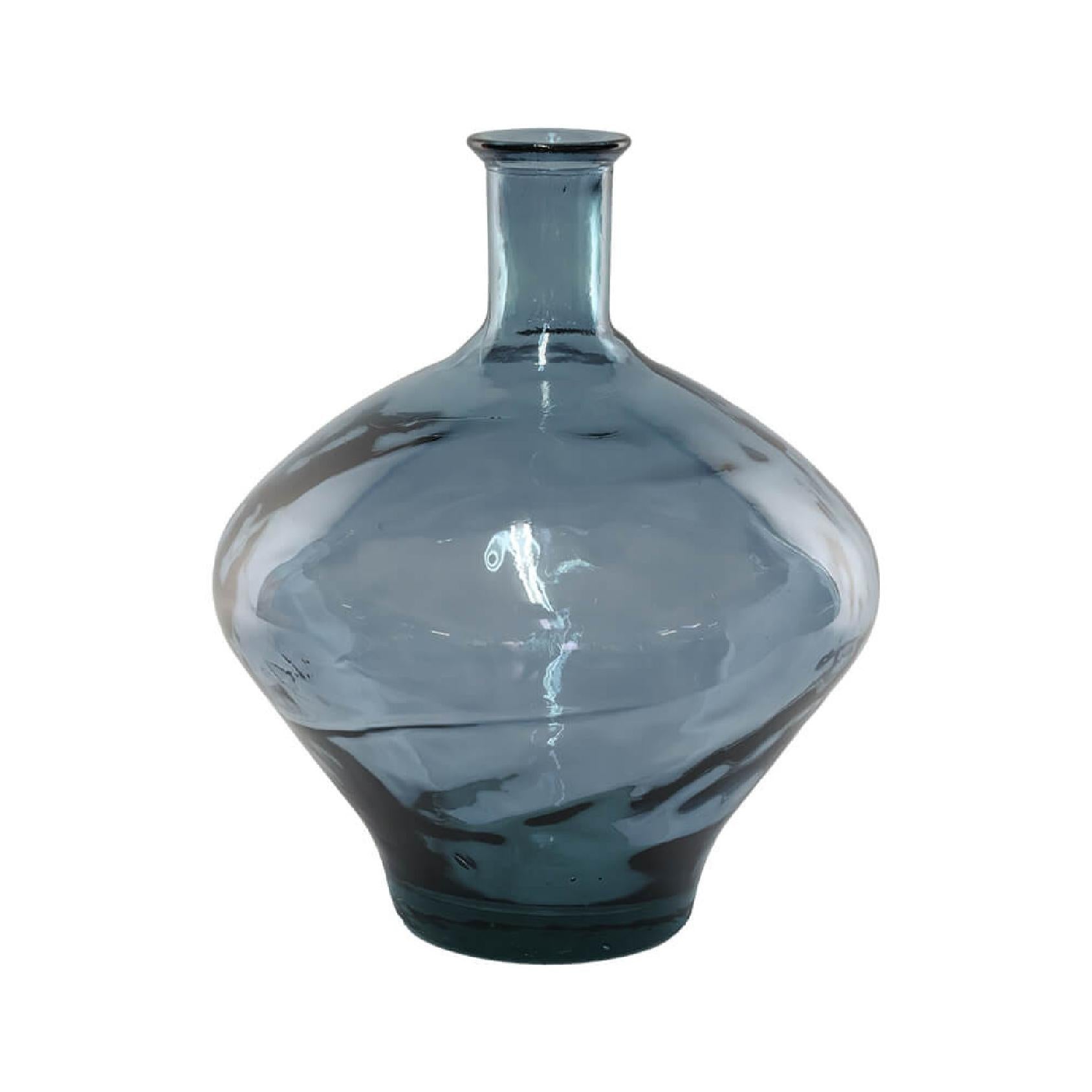 Steel Blue Bottle Vase