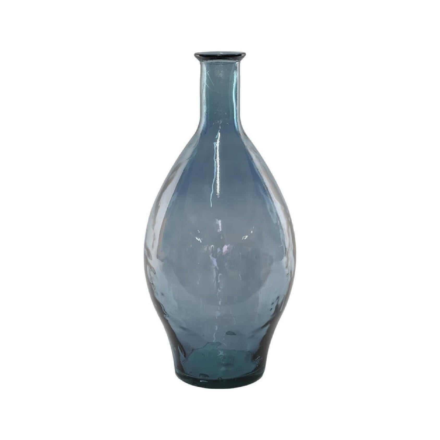 Steel blue tapered vase