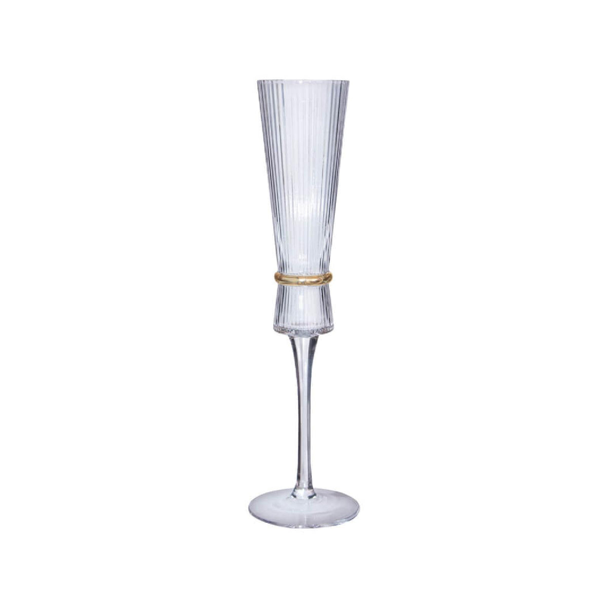 Tapered Ribbed Champagne Flute The Home Quarter