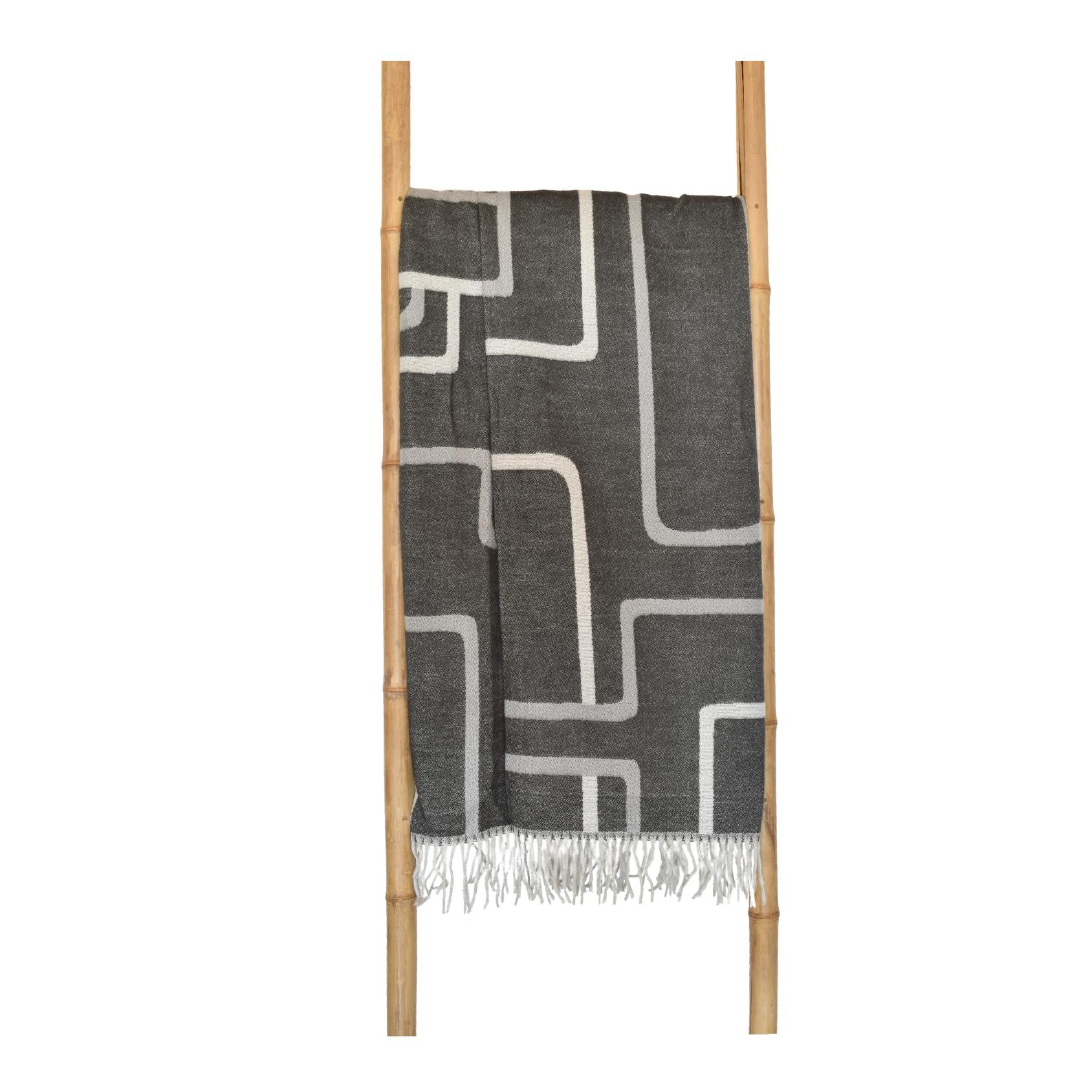Thula thula steel/wild dove line throw