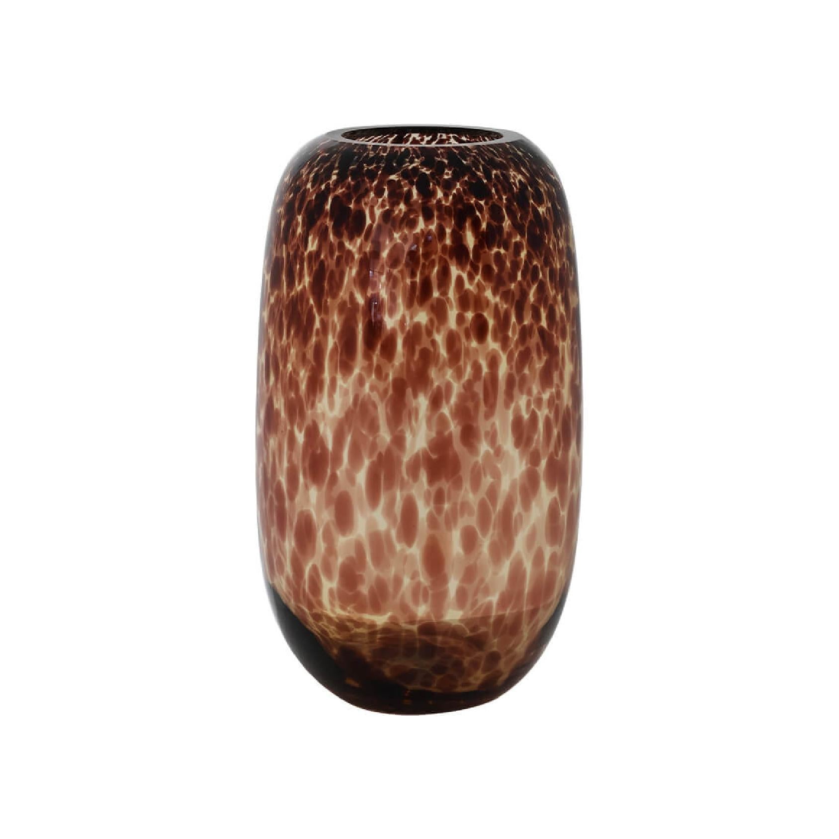 Tortoise shell glass vase