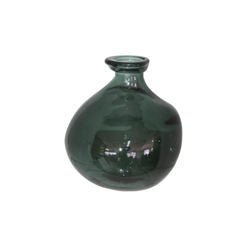 Dark grey glass vase