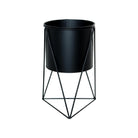 Black metal planter stand