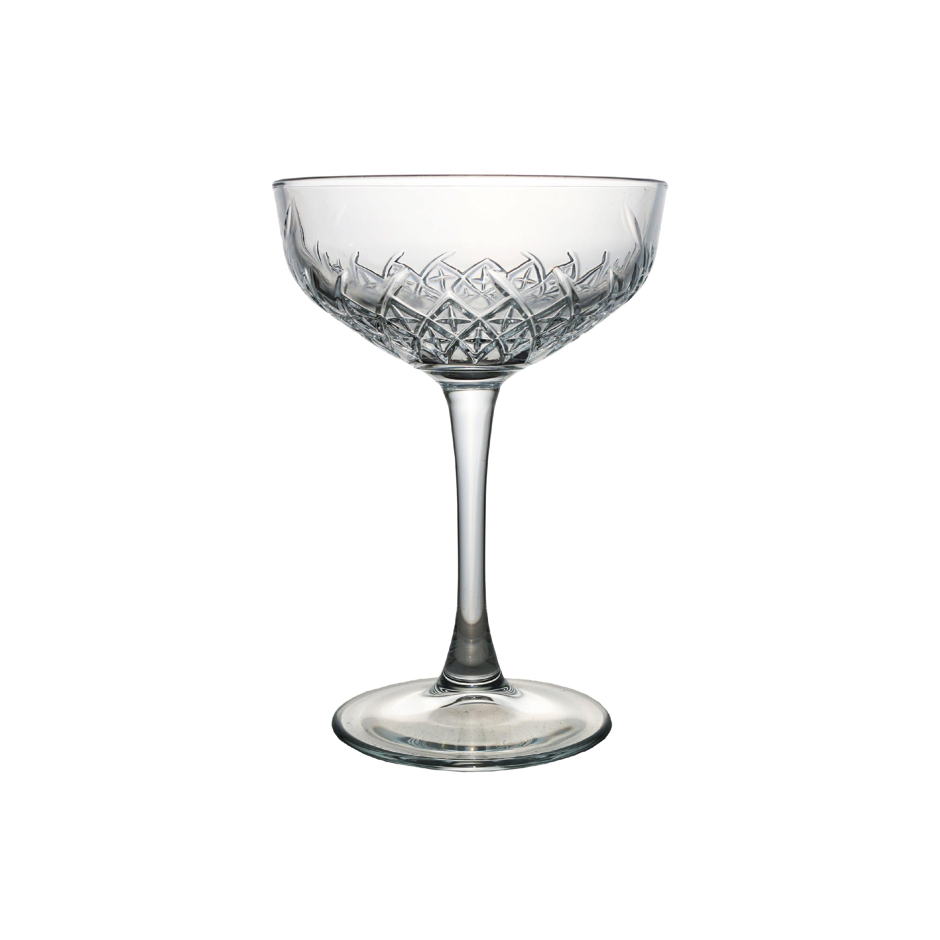 Vintage cut champagne coupe
