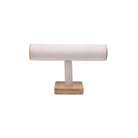 White imitation leather display bar