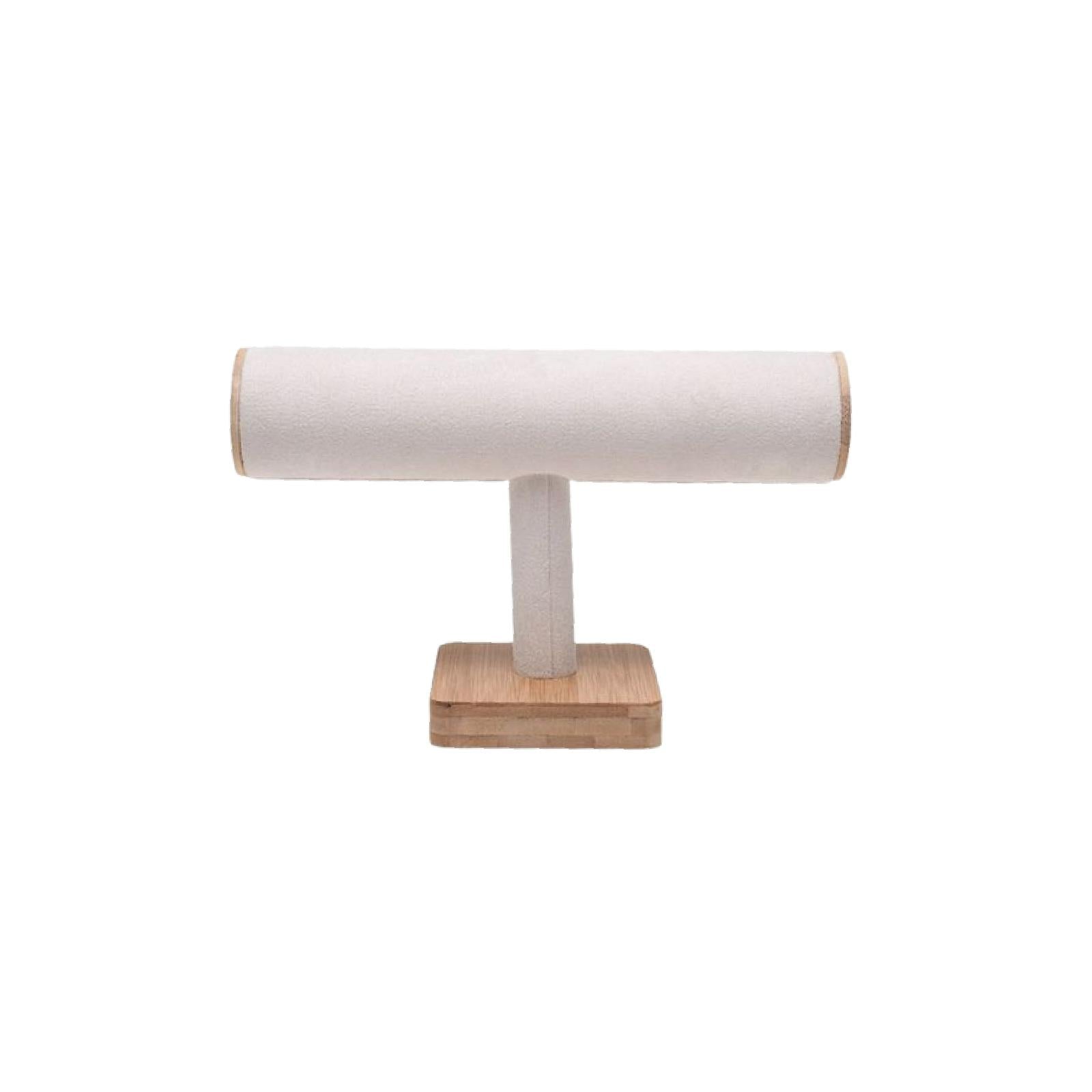 White imitation leather display bar