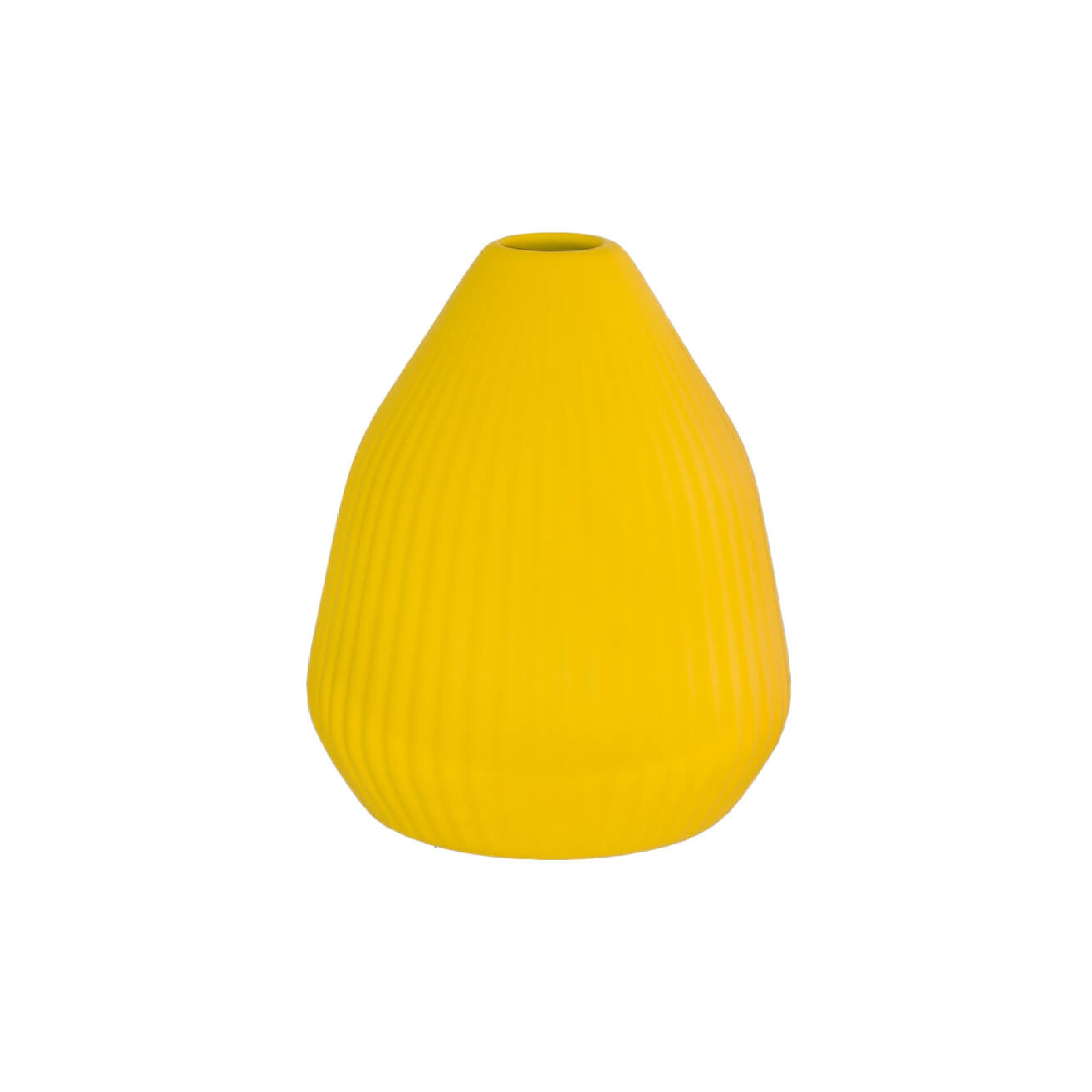 Yellow ceramic vase