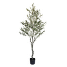 2.1m lifelike artificial olive tree with realistic fruit & Mediterranean-style foliage